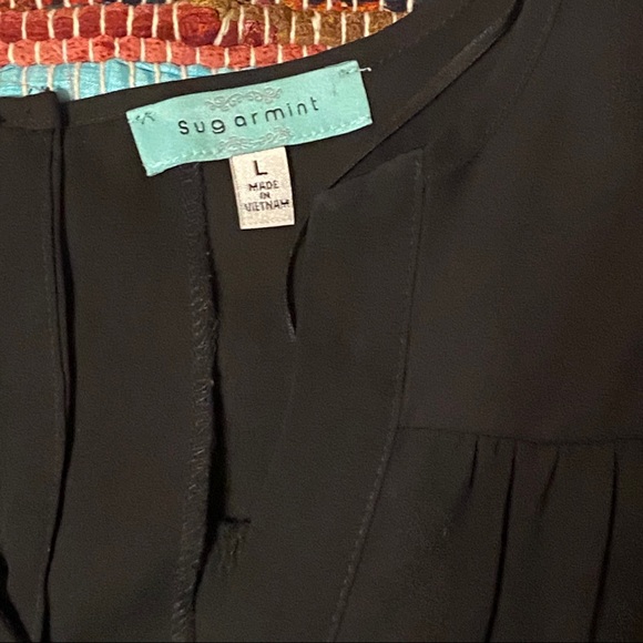 Women’s Black Blouse Sz Large - Picture 2 of 6